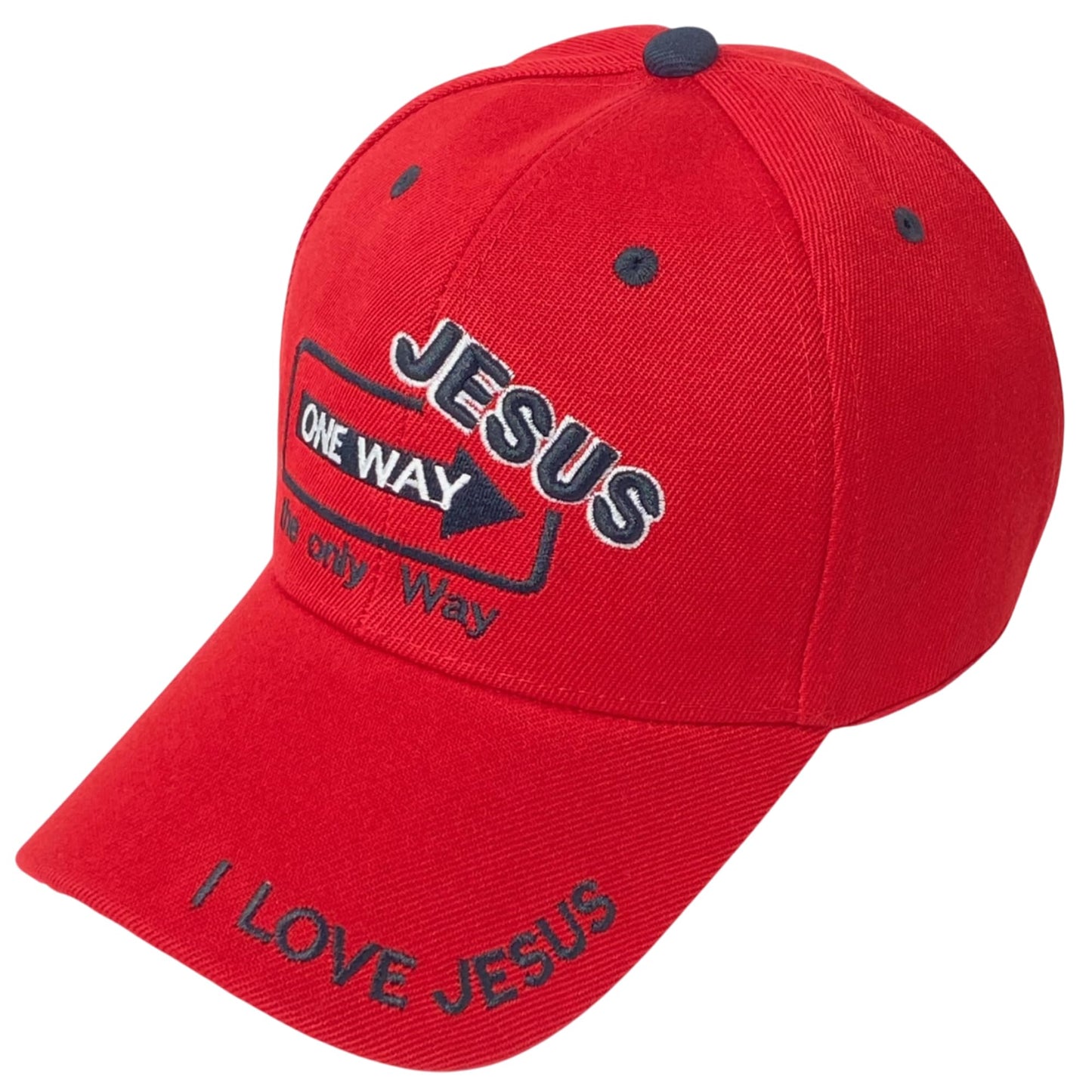 Faith Embroidered ‘Jesus One Way’ Baseball Cap – Unisex Christian Religious Dad Hat