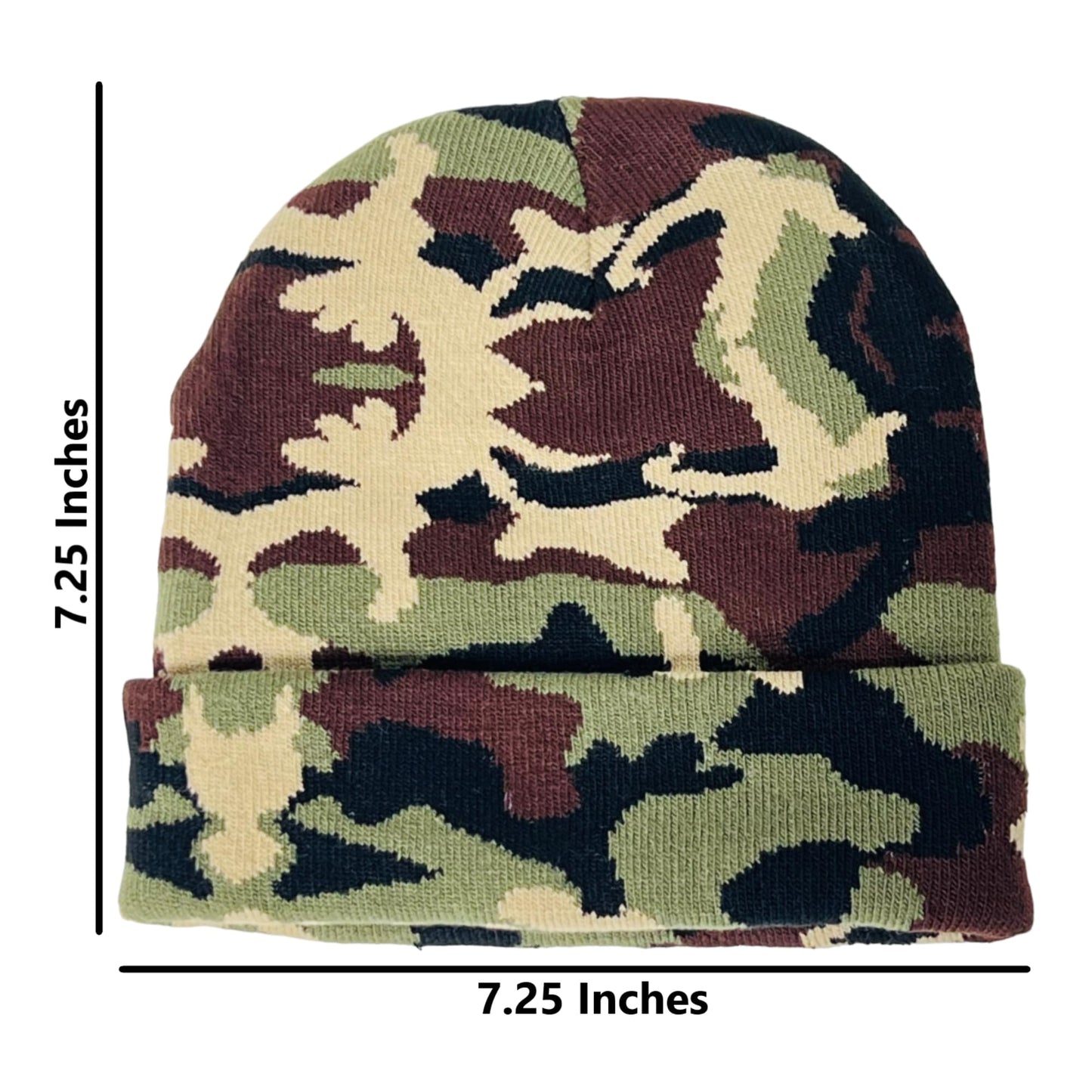 Super Soft Adult & Child Camo Print Winter Knit Beanie Set