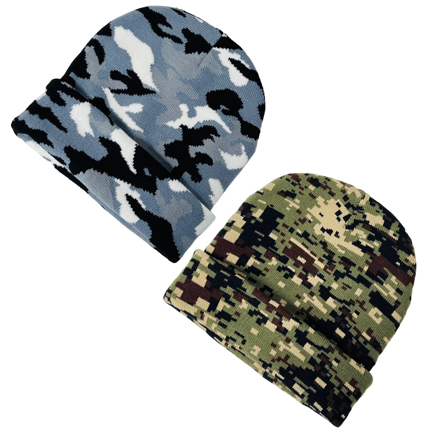Super Soft Unisex Camo Print Winter Knit Beanie