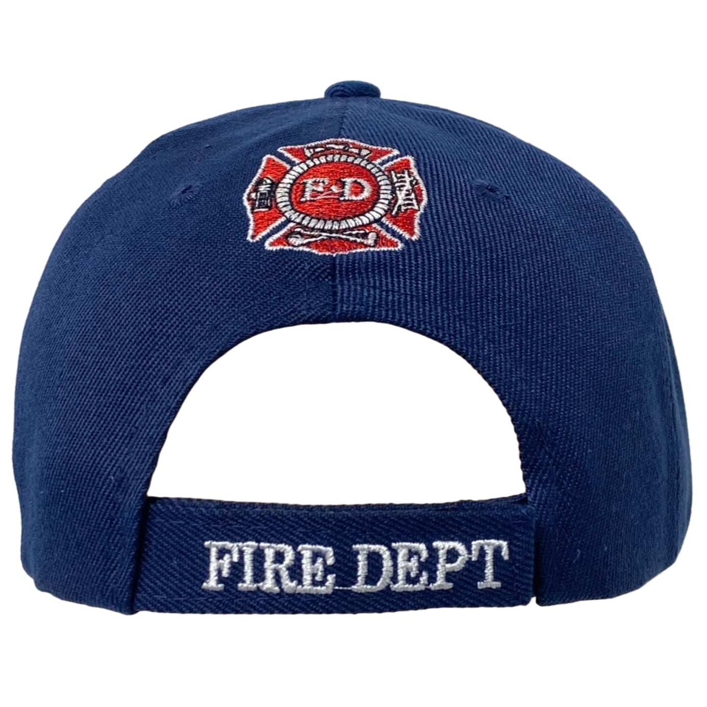 Unisex Embroidered Fire Department Baseball Cap – Patriotic Firefighter Hat with Embroidered Flames on Bill
