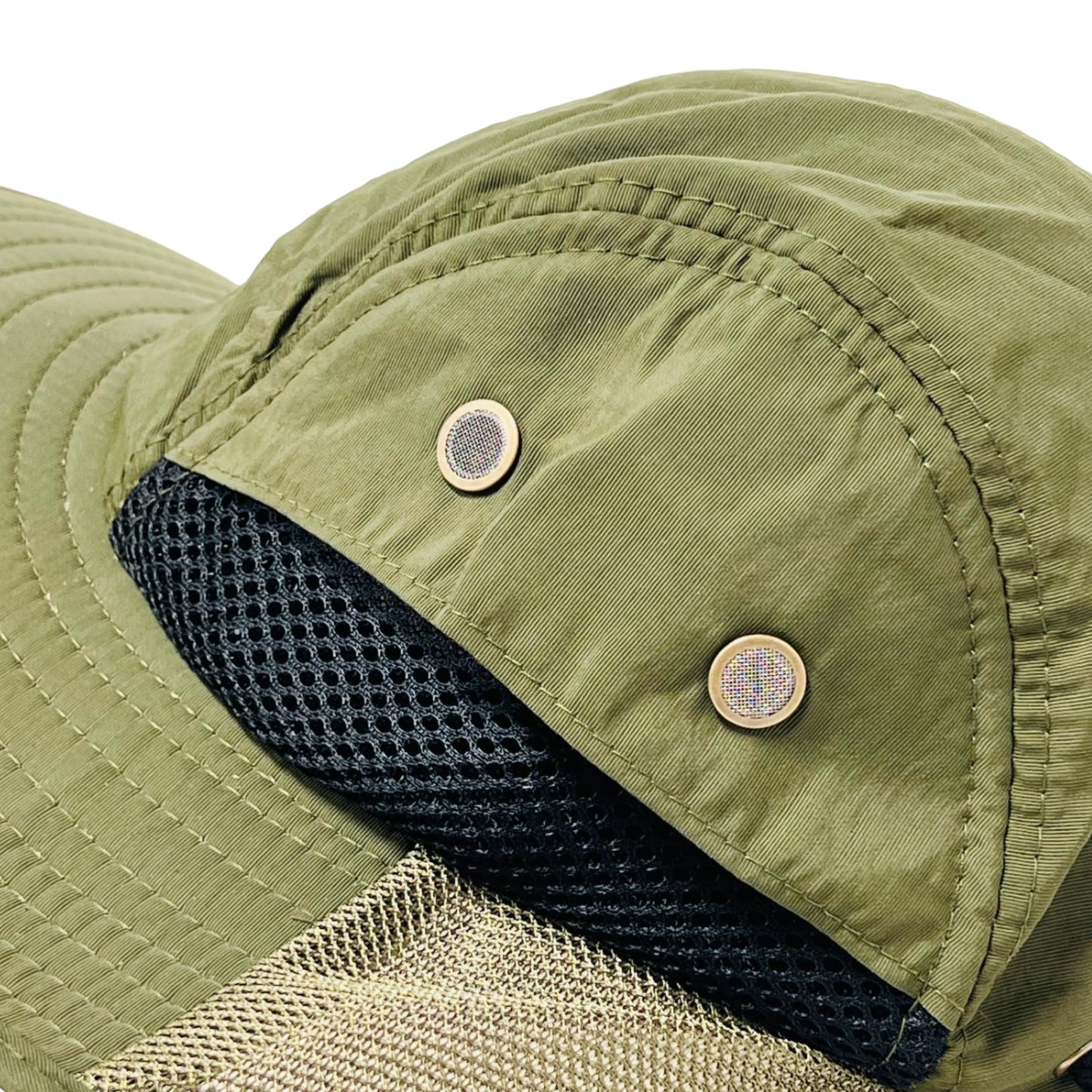 Packable and Adjustable Mesh Boonie Sun Hat with Mesh Neck Flap