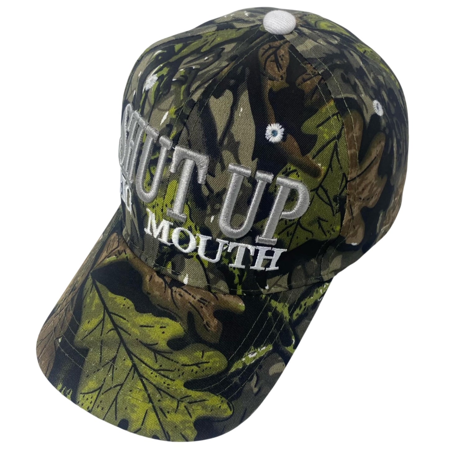 Funny Unisex Embroidered Shut Up Big Mouth Novelty Baseball Cap
