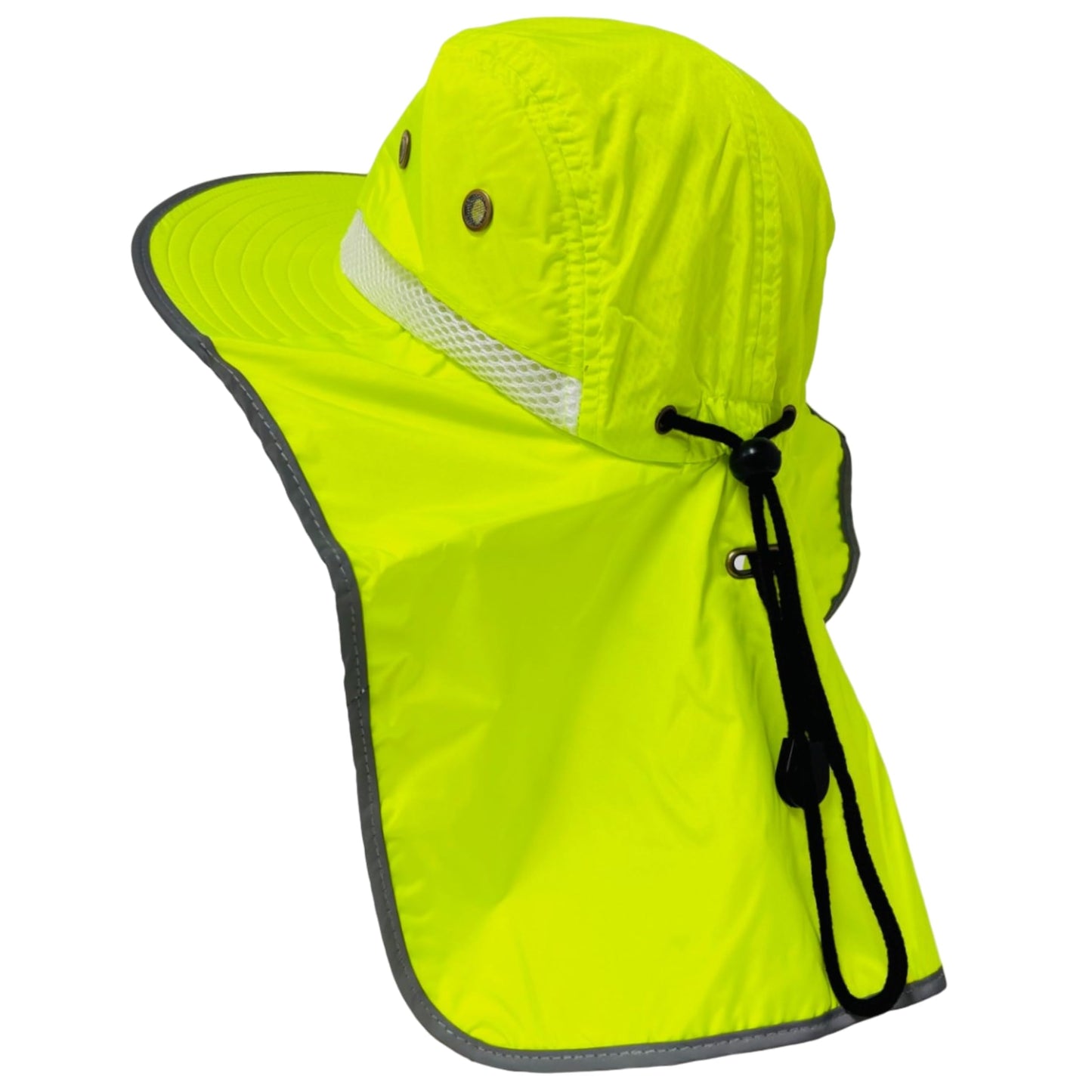 Packable and Adjustable Neon Boonie Sun Hat with Neck Flap