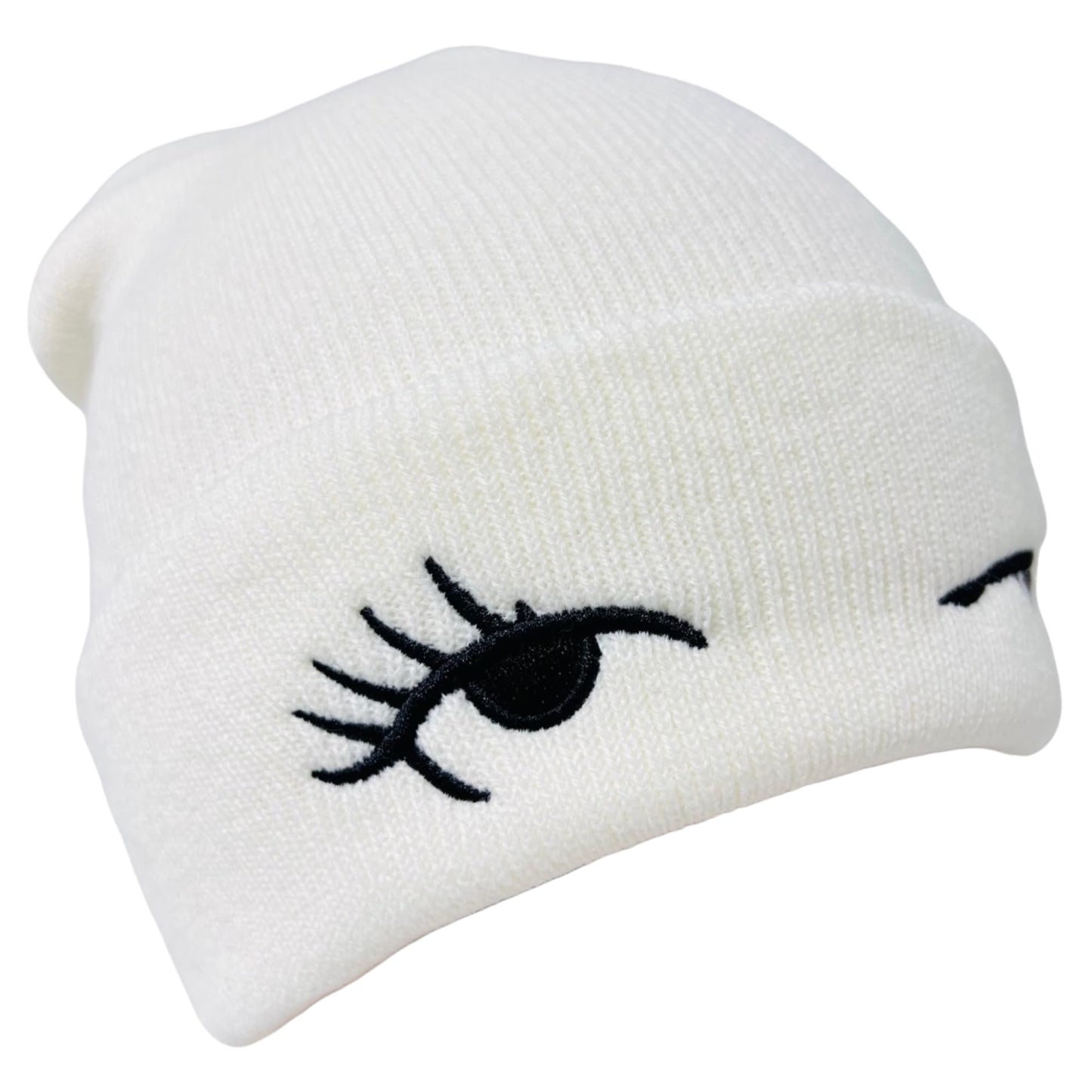Unisex Embroidered Expression Mood Winter Knit Beanie