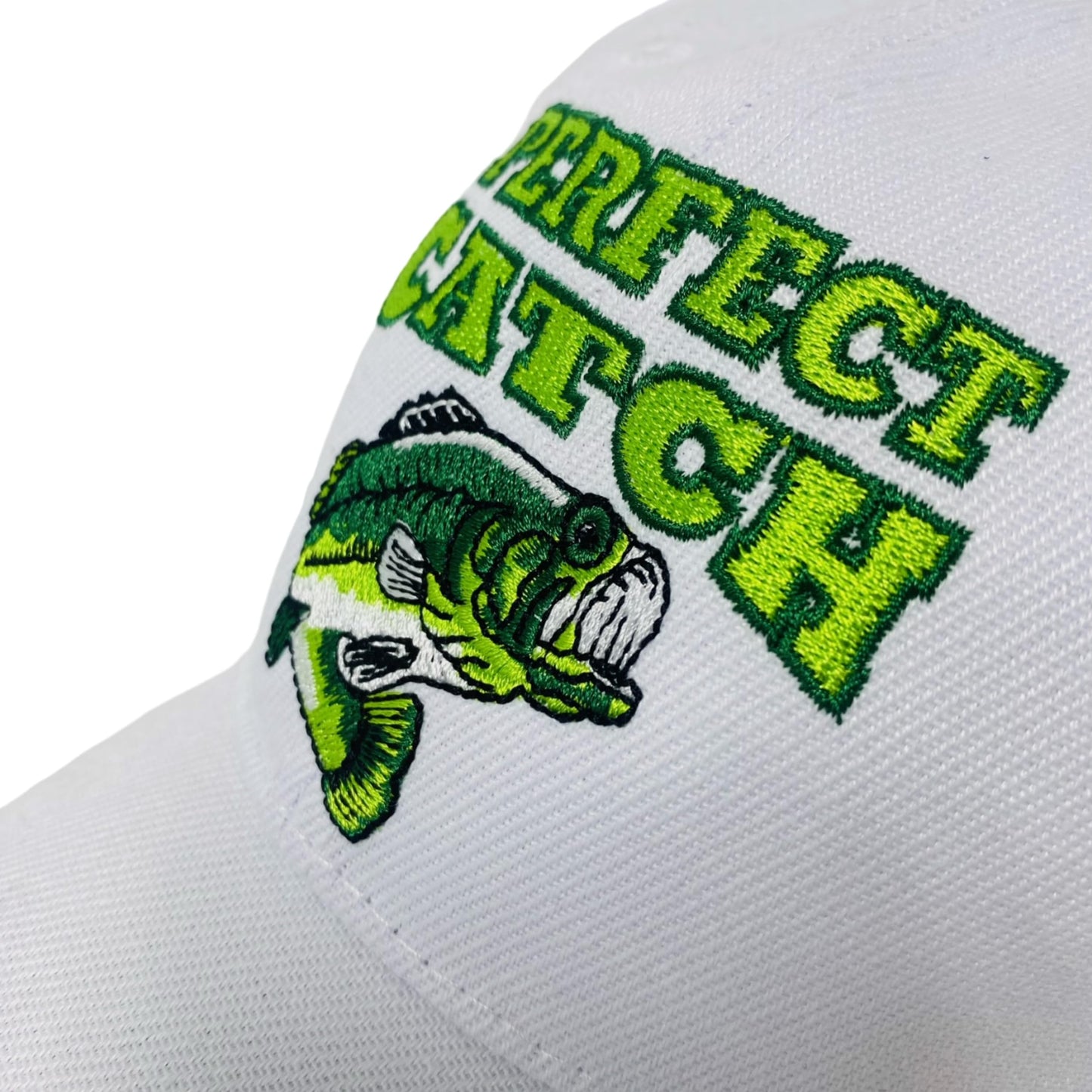 Roytrense Embroidered Perfect Catch Adjustable Fishing Baseball Cap