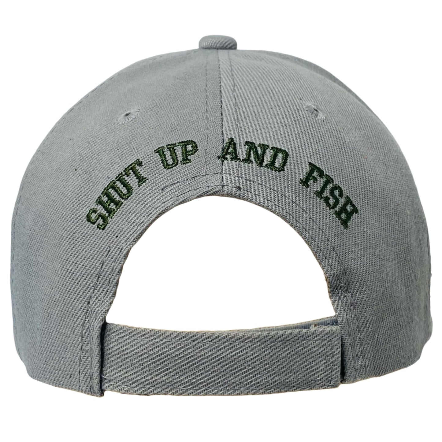 Roytrense Unisex Embroidered Shut Up and Fish Baseball Cap – Adjustable Outdoor Fishing Hat
