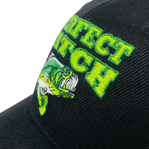 Roytrense Embroidered Perfect Catch Adjustable Fishing Baseball Cap