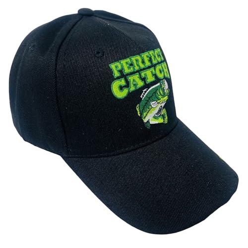 Roytrense Embroidered Perfect Catch Adjustable Fishing Baseball Cap