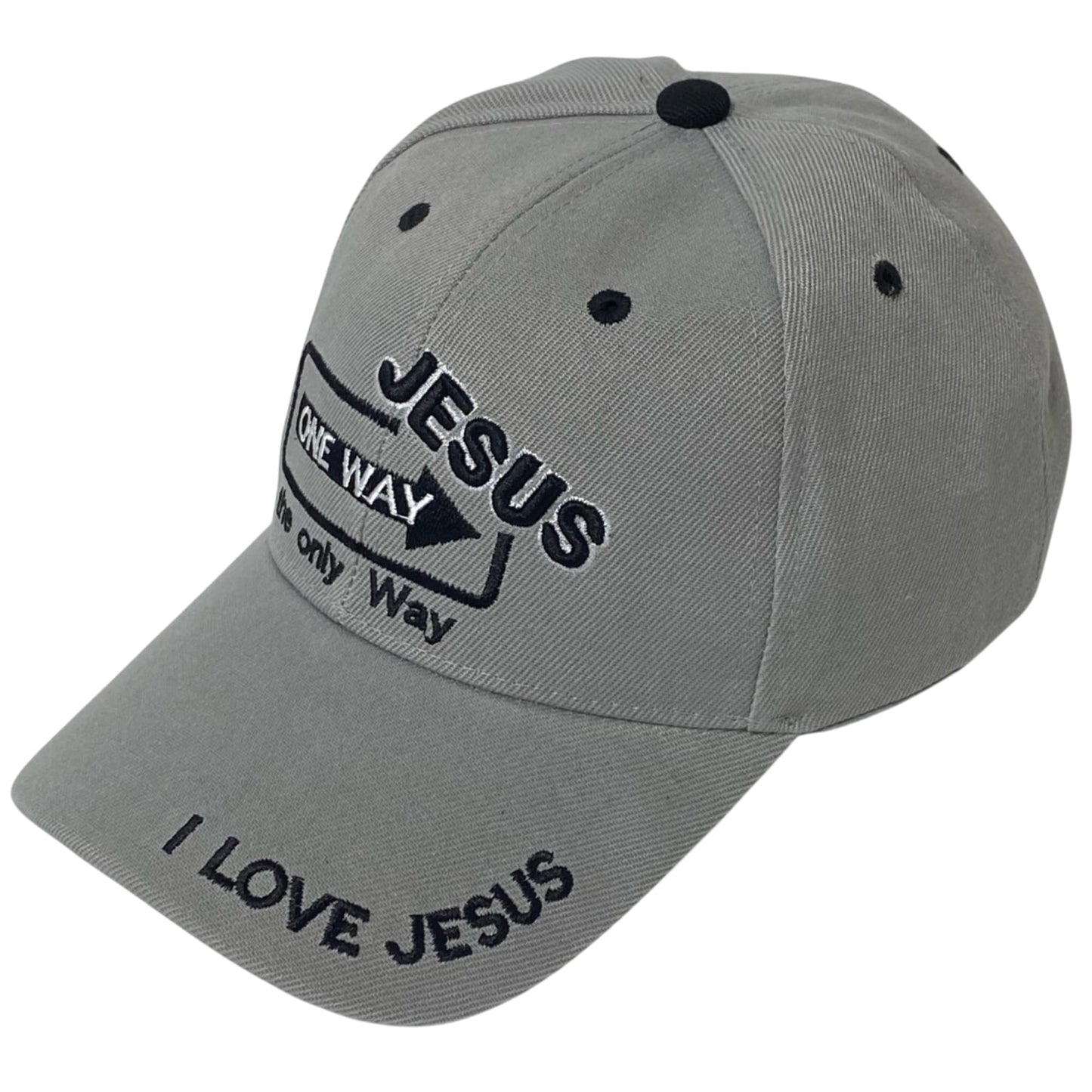 Faith Embroidered ‘Jesus One Way’ Baseball Cap – Unisex Christian Religious Dad Hat