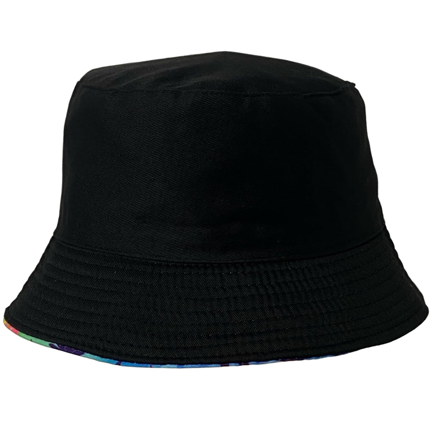 Unisex Marijuana Tie-Dye Bucket Hat Reversible Double-Side-Wear Packable for Travel, Outdoors, and Beach