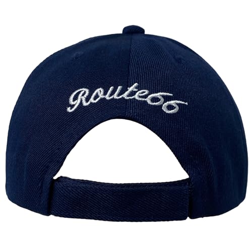 Roytrense Unisex Route 66 Embroidered Baseball Cap - Travel Inspired Adjustable Dad Hat
