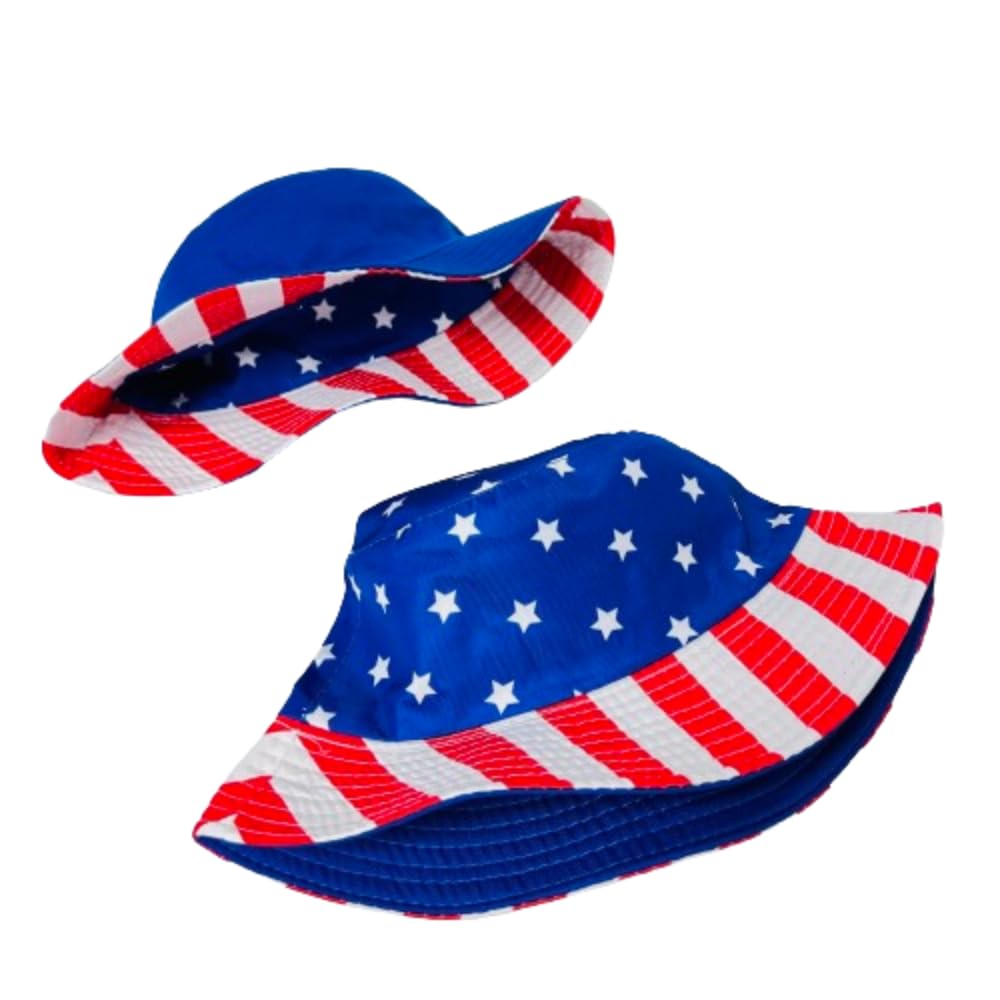 Unisex Bucket Hat Reversible Double-Side-Wear Packable for Travel, Outdoors, and Beach
