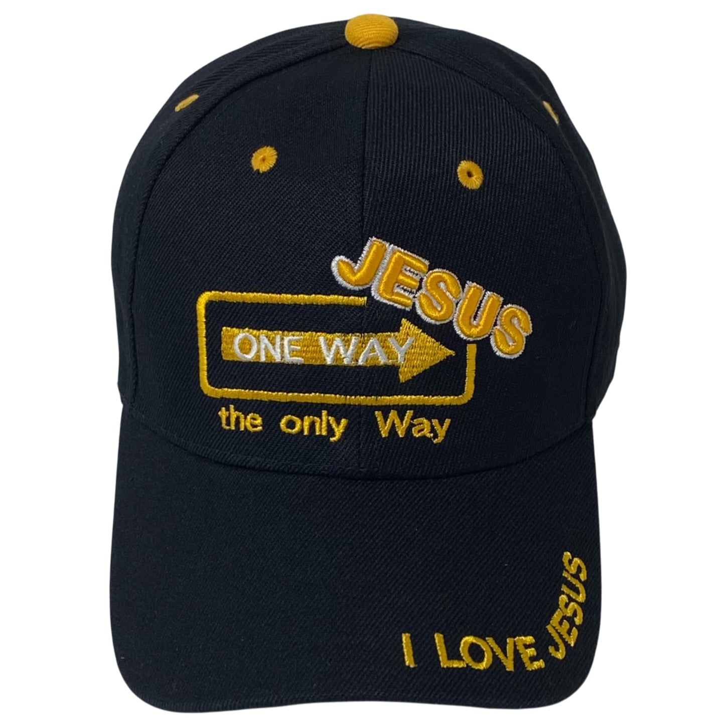 Faith Embroidered ‘Jesus One Way’ Baseball Cap – Unisex Christian Religious Dad Hat