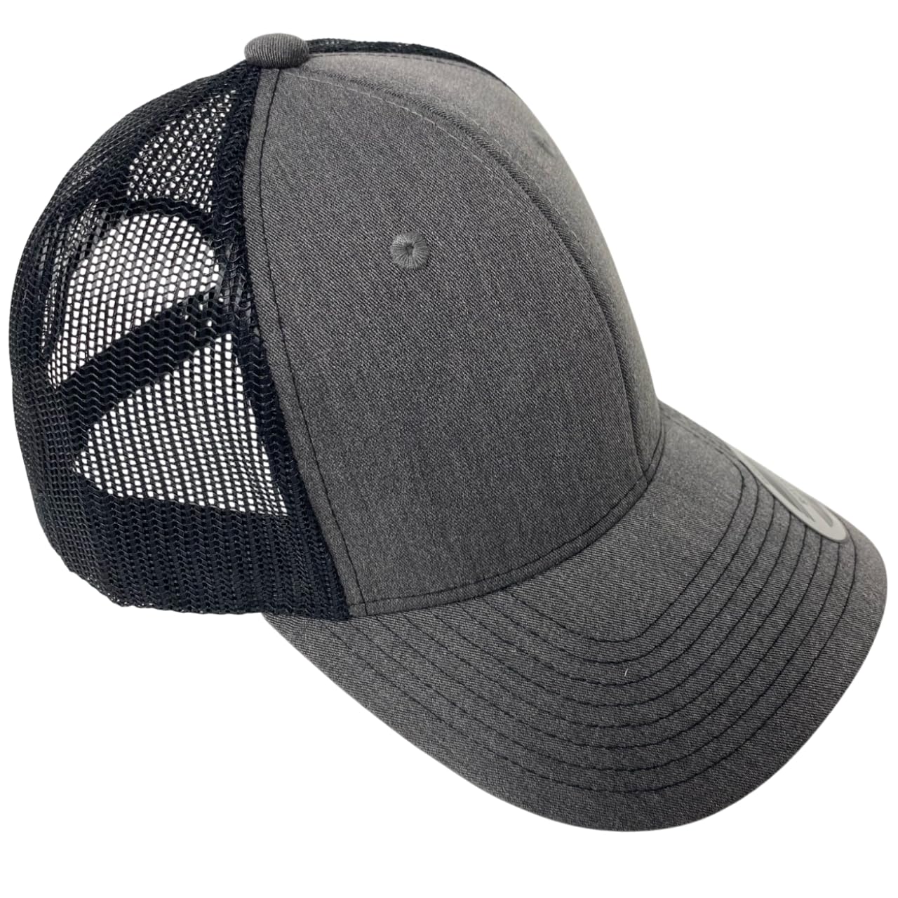 Classic Solid Color Mesh Trucker Hat - Adjustable Snapback Cap for Men & Women - Casual & Sporty Style