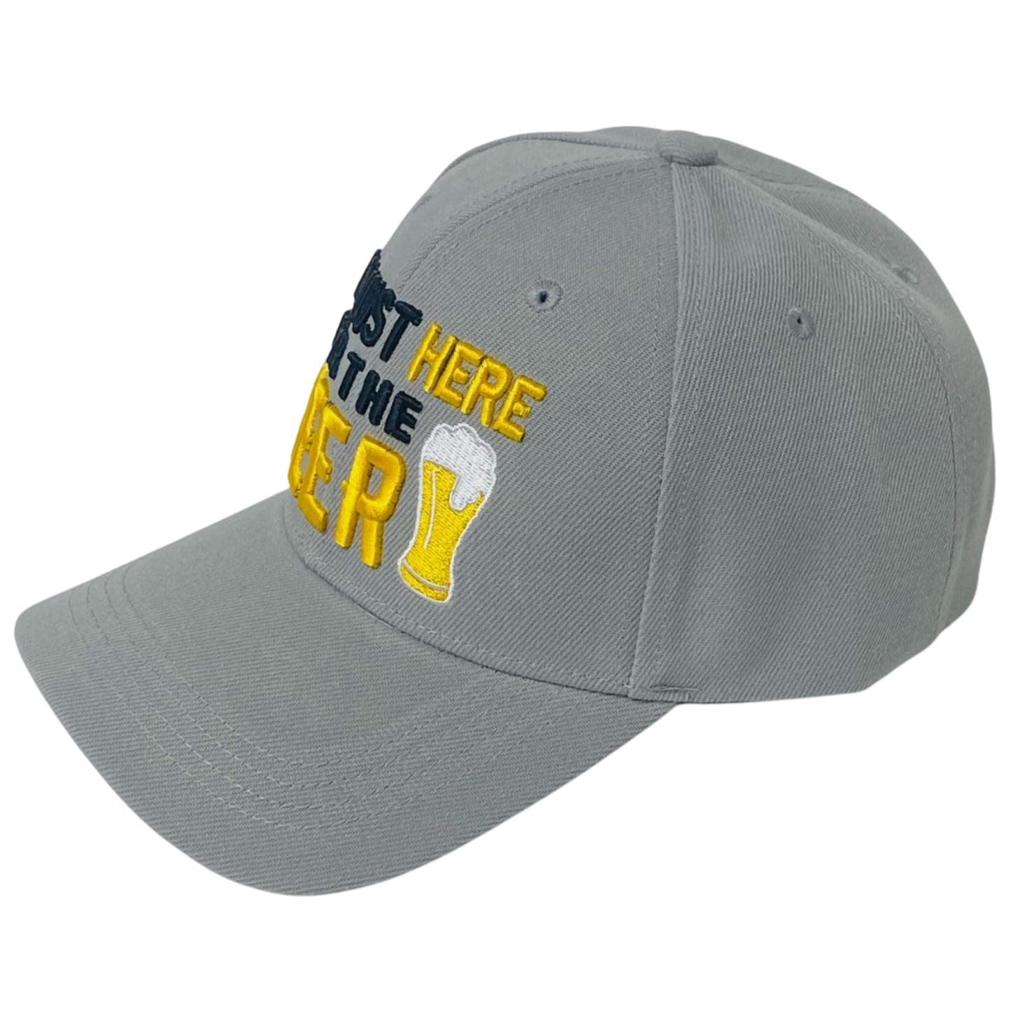 I'm Just Here for The Beer Embroidered Baseball Cap – Unisex Adjustable Dad Hat