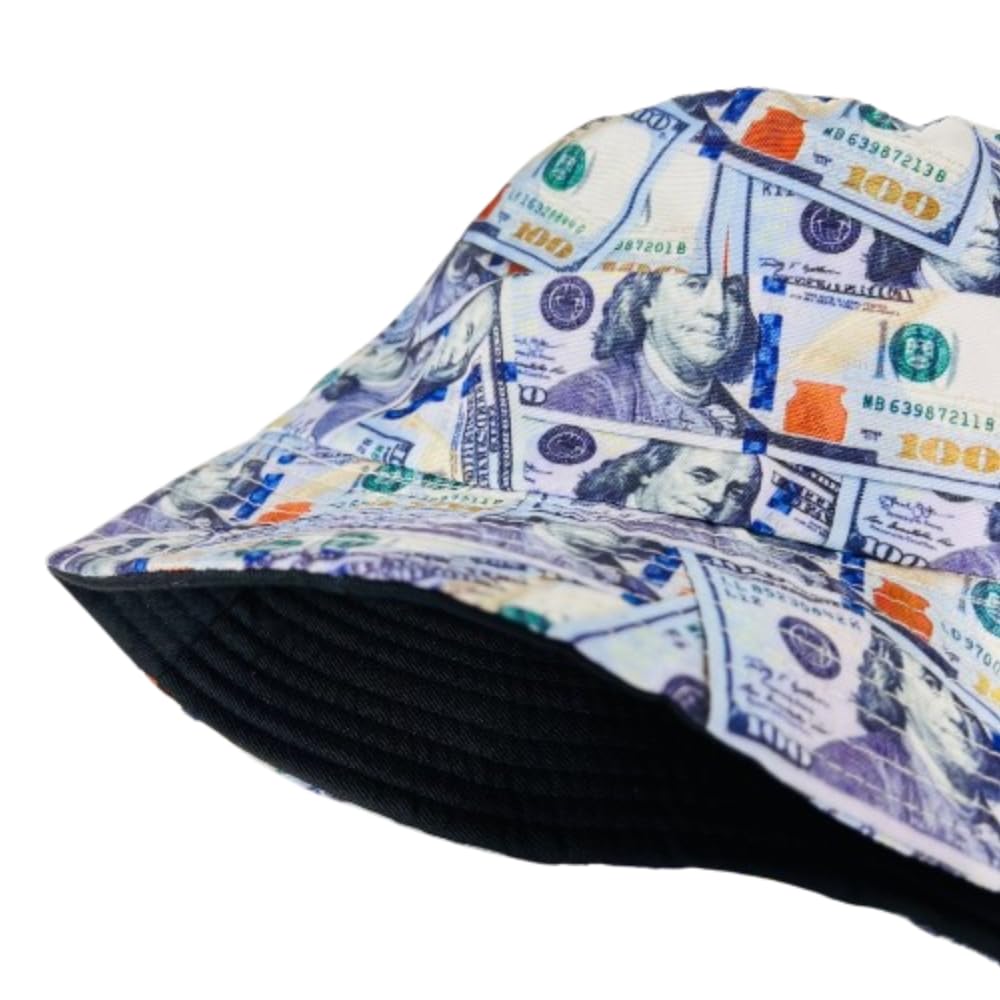 Unisex Bucket Hat Reversible Double-Side-Wear Packable for Travel, Outdoors, and Beach