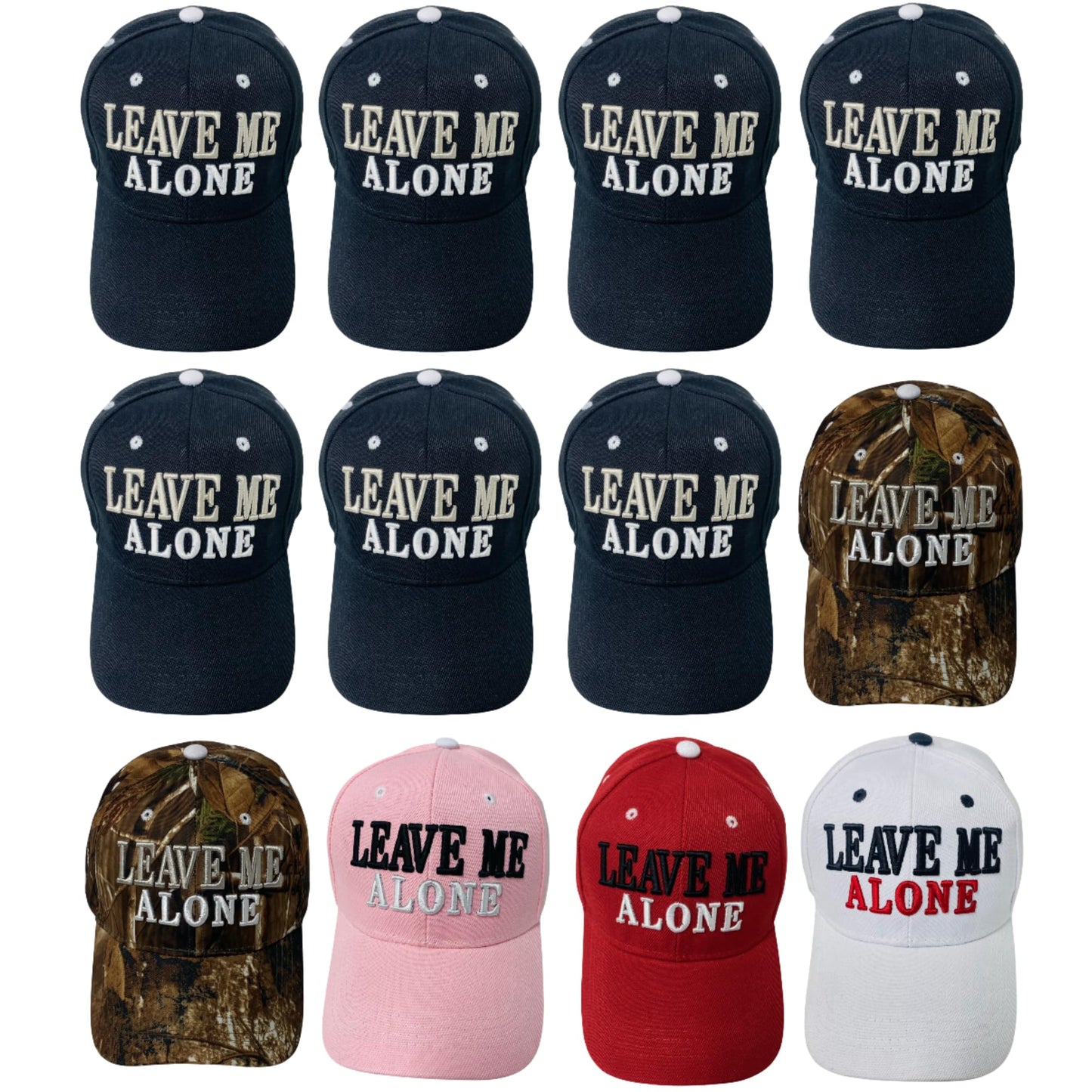 Unisex Embroidered Novelty Leave Me Alone Baseball Cap