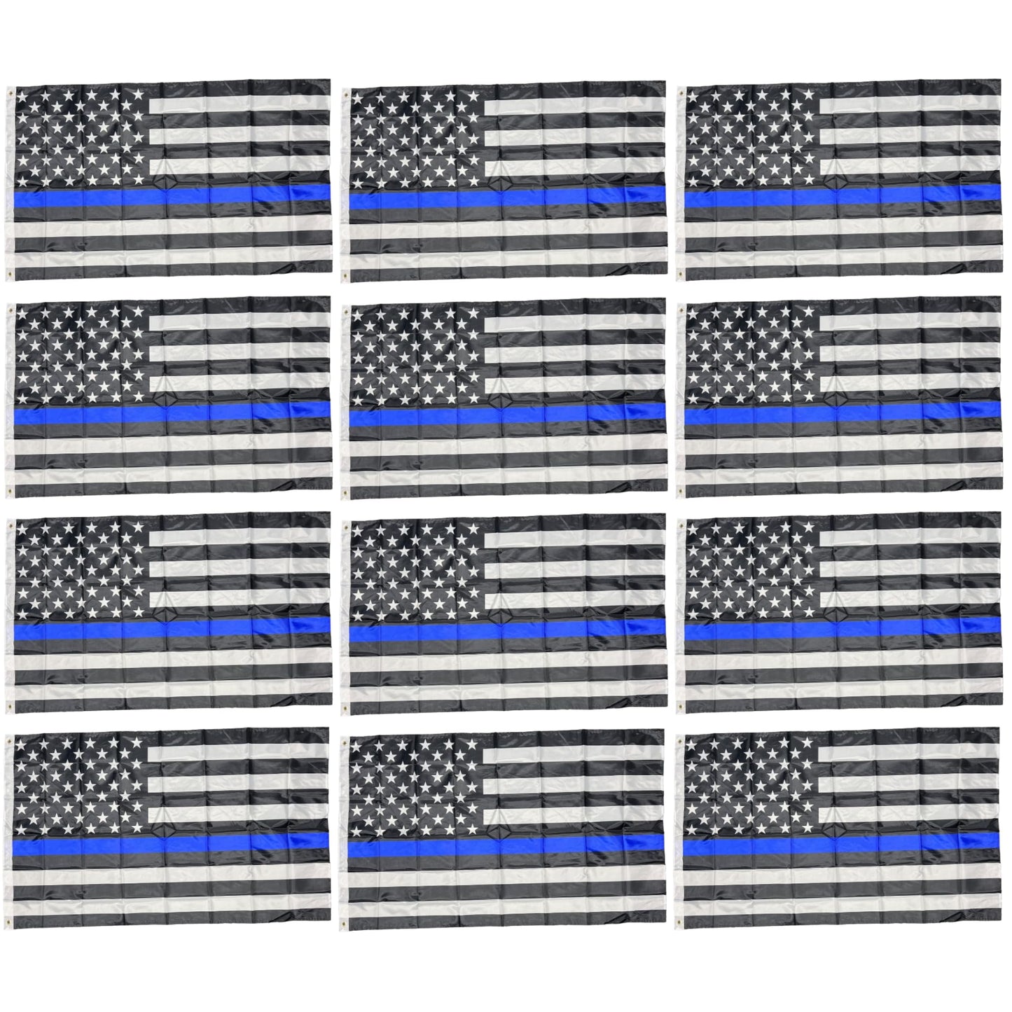 Double Stitched Blue Line American 3X5 Flag
