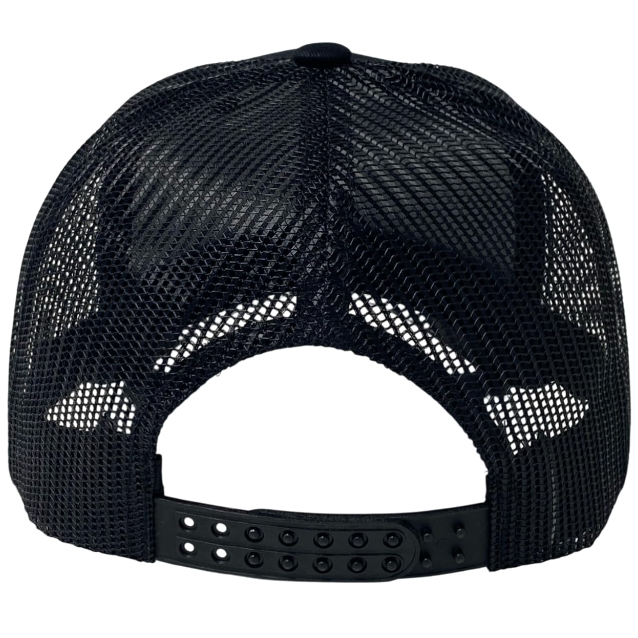 Classic Solid Black Mesh Trucker Hat - Adjustable Snapback Cap for Men & Women - Casual & Sporty Style