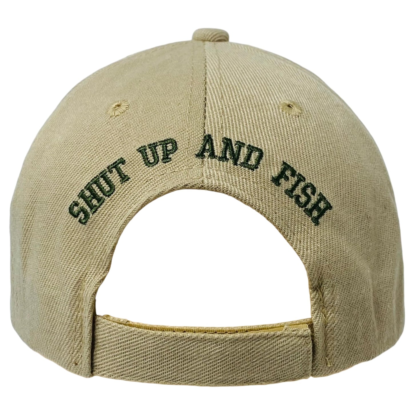 Roytrense Unisex Embroidered Shut Up and Fish Baseball Cap – Adjustable Outdoor Fishing Hat