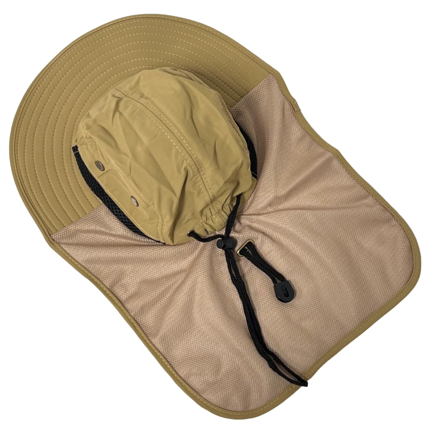 Packable and Adjustable Mesh Boonie Sun Hat with Mesh Neck Flap