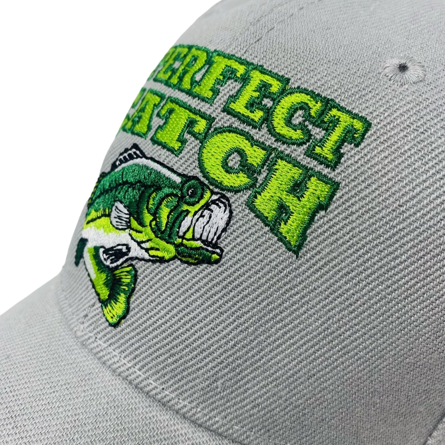Roytrense Embroidered Perfect Catch Adjustable Fishing Baseball Cap