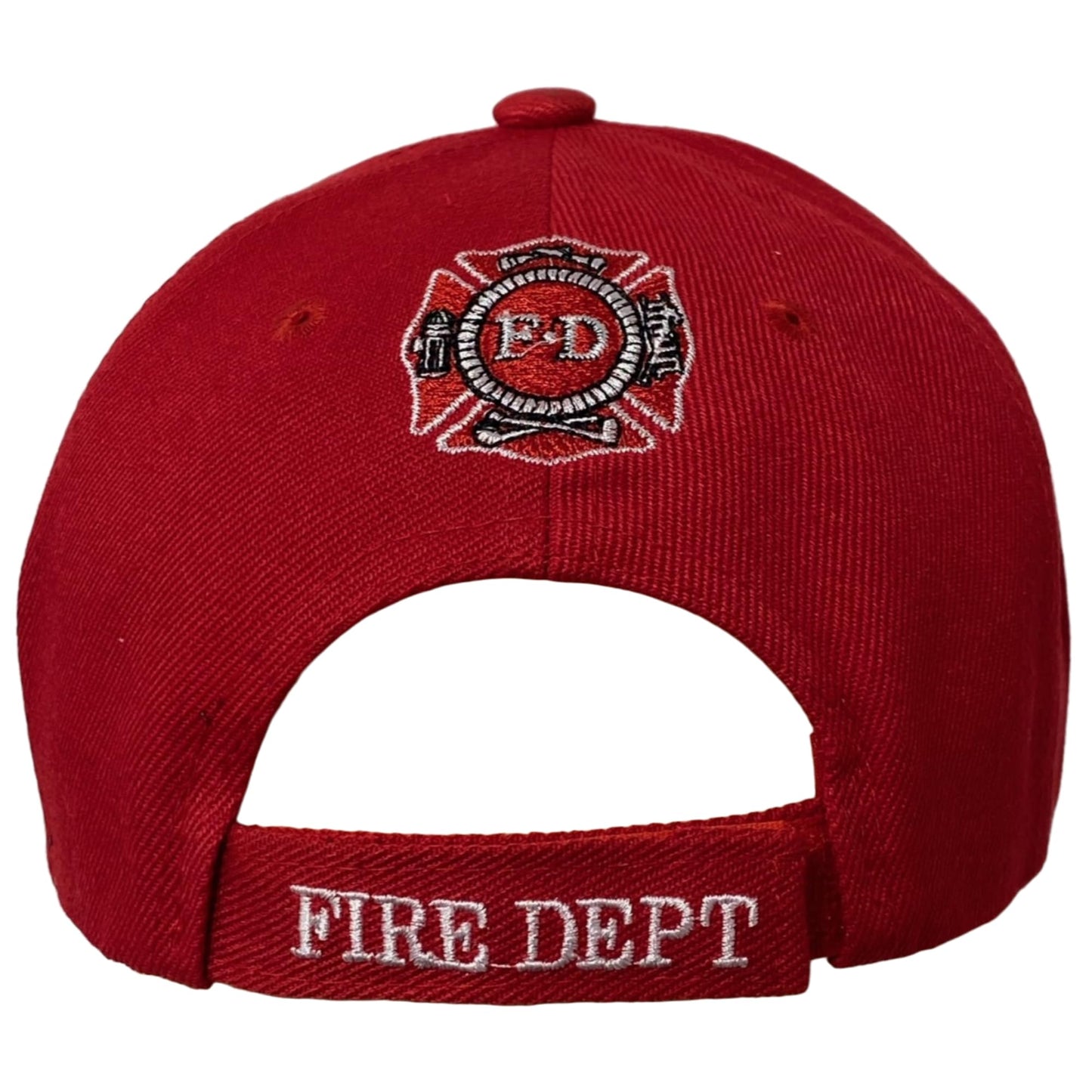 Unisex Embroidered Fire Department Baseball Cap – Patriotic Firefighter Hat with Embroidered Flames on Bill