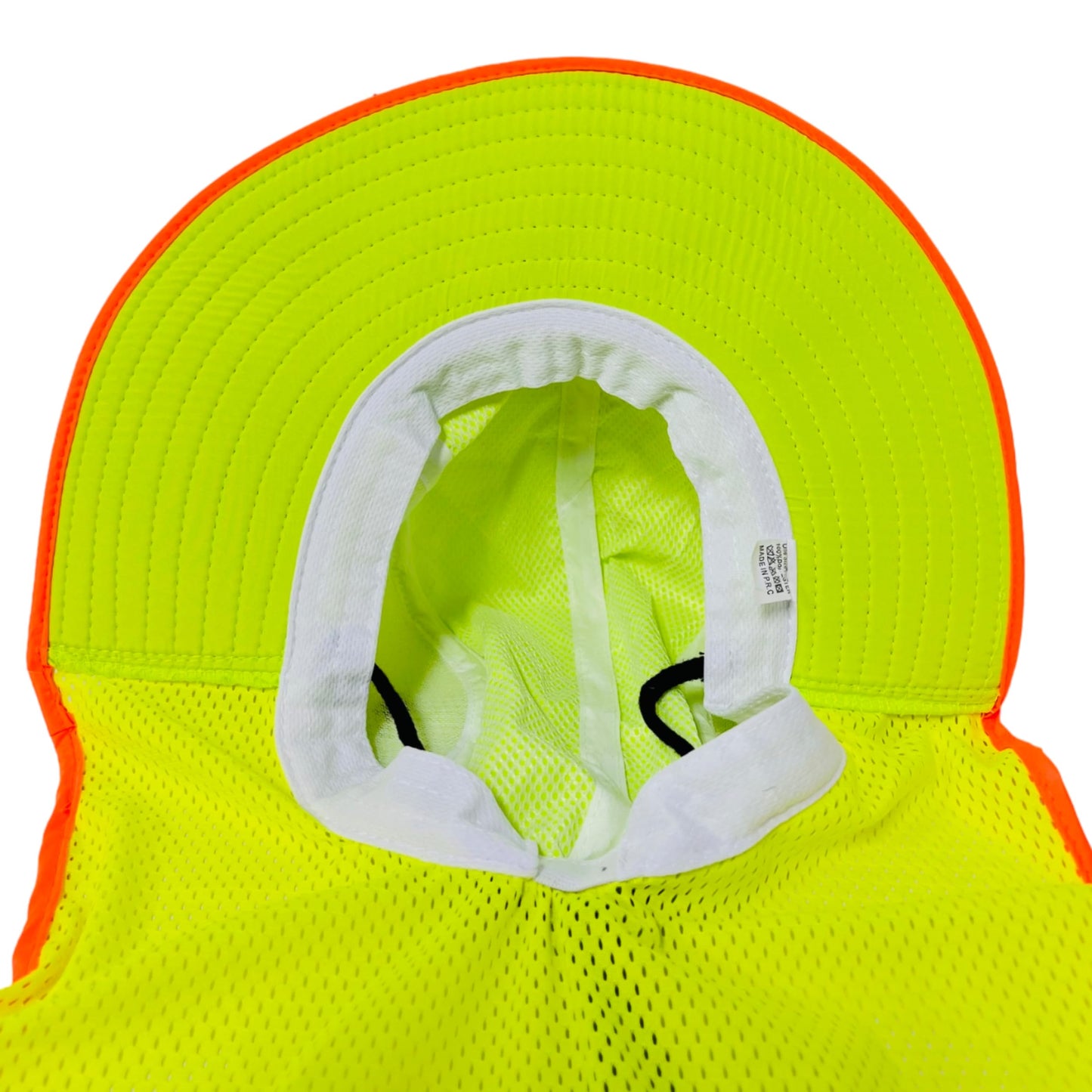 Packable and Adjustable High Visibility Mesh Boonie Sun Hat with Neck Flap and Reflective Stripe