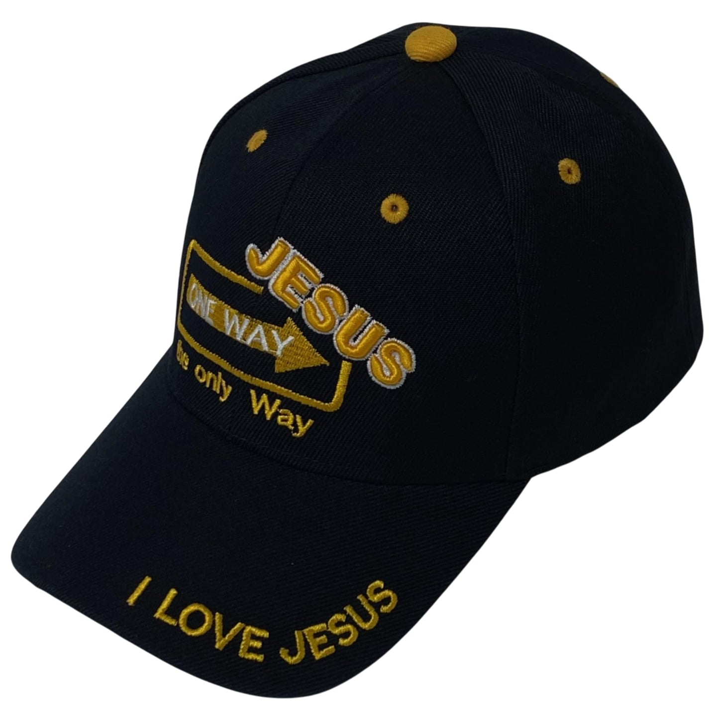 Faith Embroidered ‘Jesus One Way’ Baseball Cap – Unisex Christian Religious Dad Hat