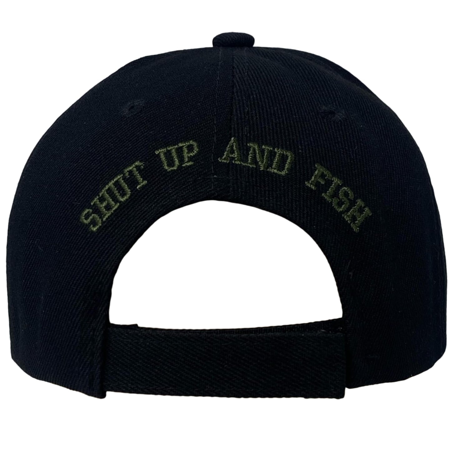Roytrense Unisex Embroidered Shut Up and Fish Baseball Cap – Adjustable Outdoor Fishing Hat