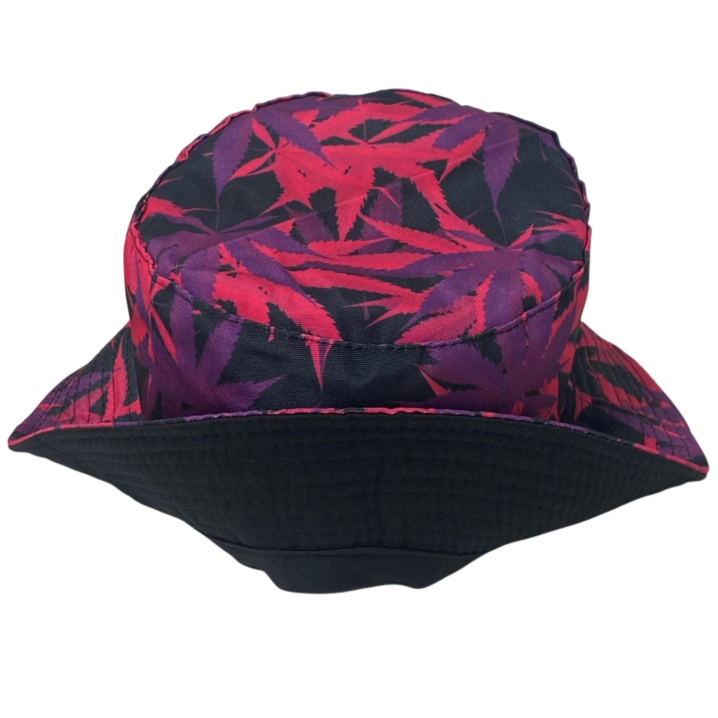 Unisex Marijuana Bucket Hat Reversible Double-Side-Wear Packable for Travel, Outdoors, and Beach