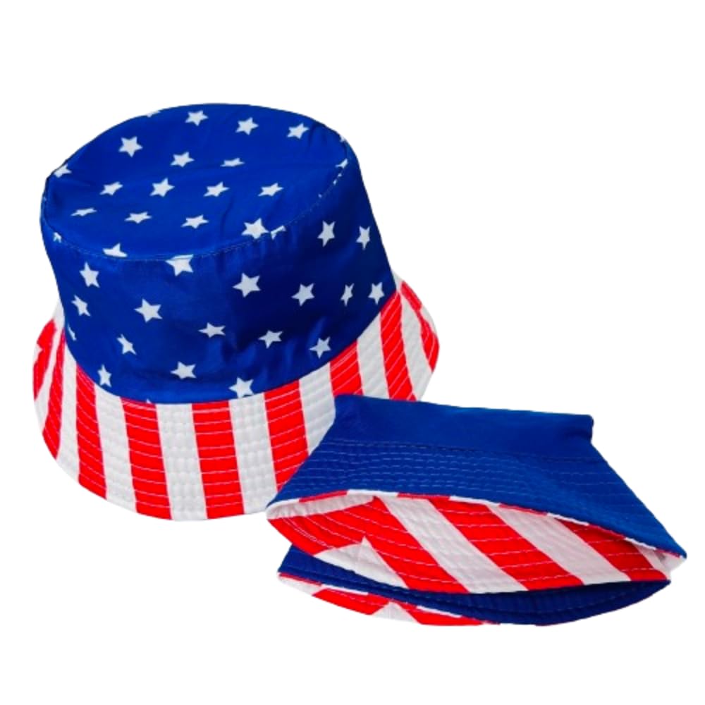 Unisex Bucket Hat Reversible Double-Side-Wear Packable for Travel, Outdoors, and Beach