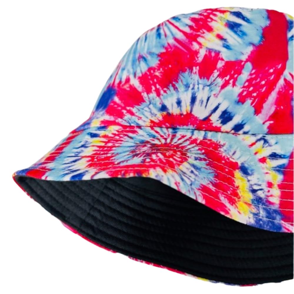 Unisex Bucket Hat Reversible Double-Side-Wear Packable for Travel, Outdoors, and Beach