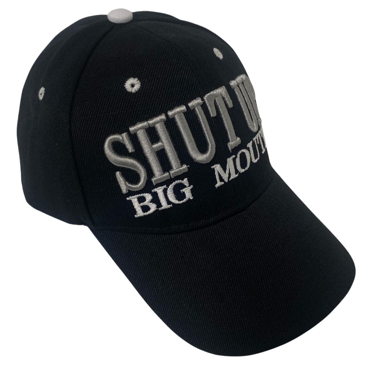 Funny Unisex Embroidered Shut Up Big Mouth Novelty Baseball Cap