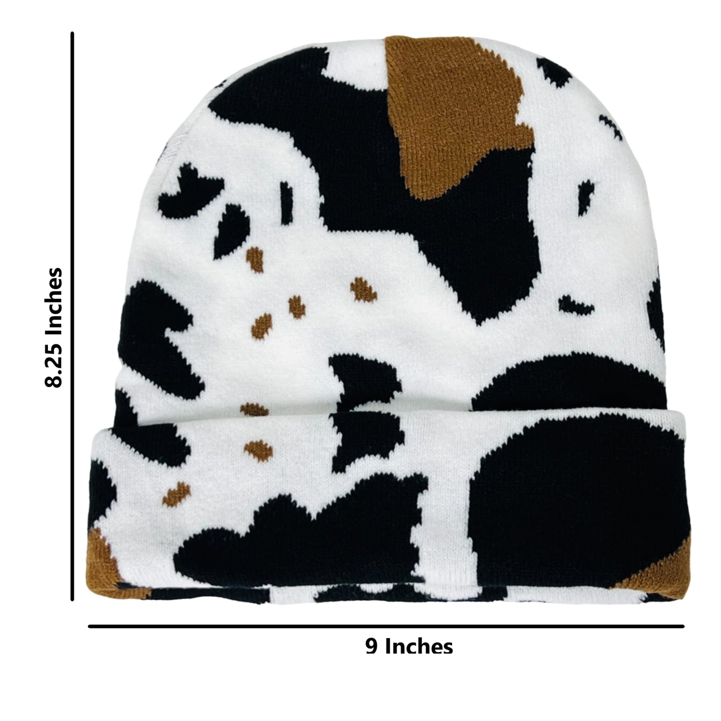 Super Soft Adult & Child Animal Print Winter Knit Beanie Set