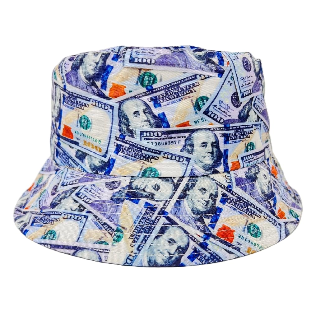 Unisex Bucket Hat Reversible Double-Side-Wear Packable for Travel, Outdoors, and Beach