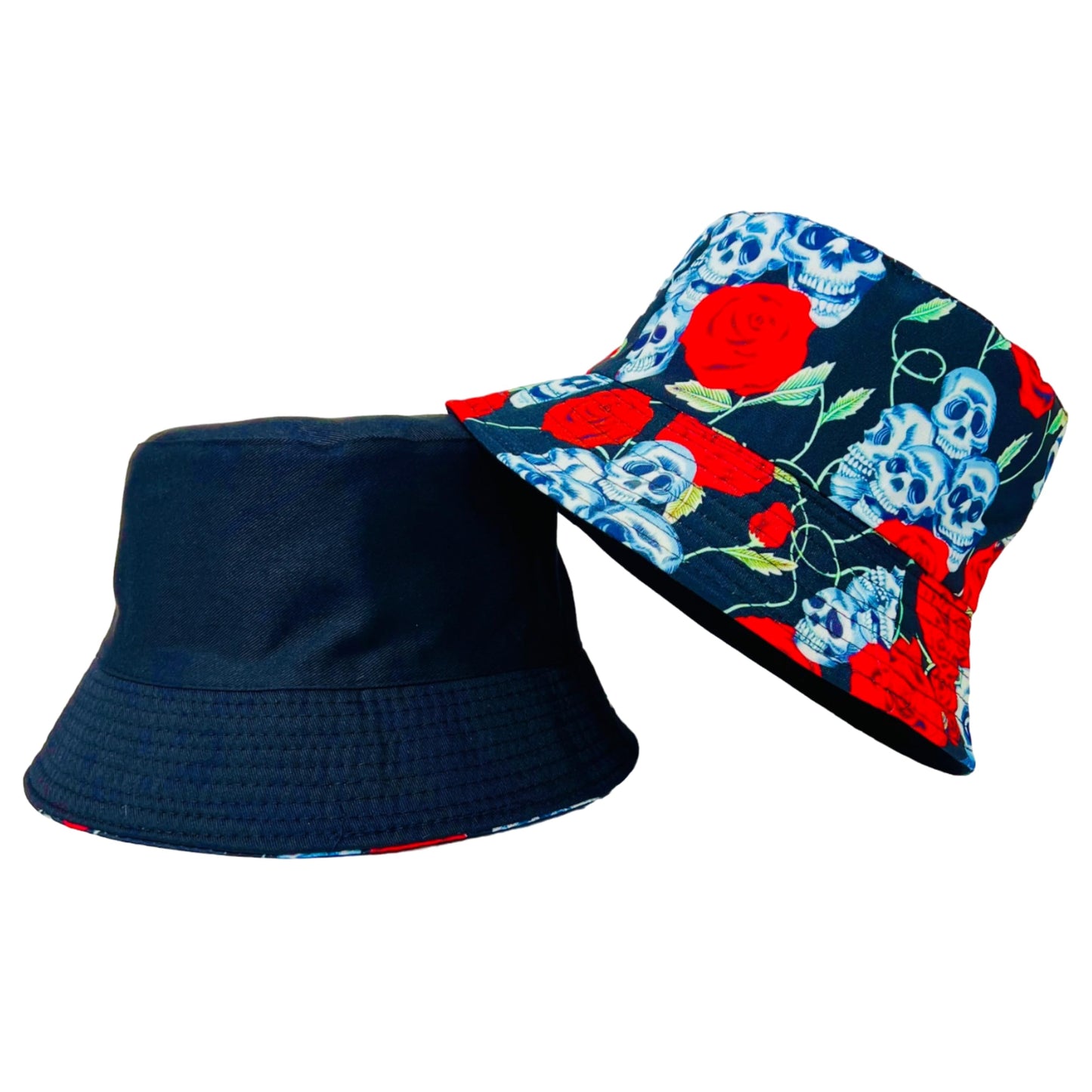 Unisex Bucket Hat Reversible Double-Side-Wear Packable for Travel, Outdoors, and Beach