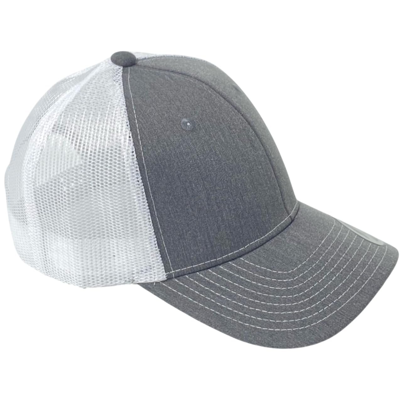 Classic Solid Color Mesh Trucker Hat - Adjustable Snapback Cap for Men & Women - Casual & Sporty Style