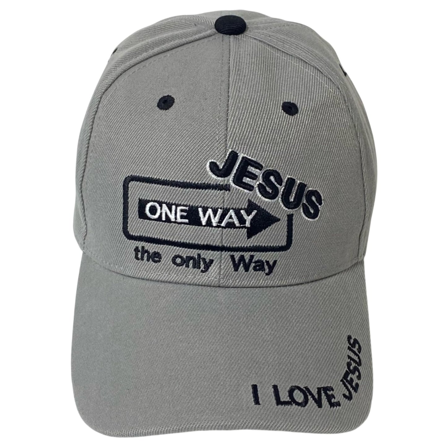 Faith Embroidered ‘Jesus One Way’ Baseball Cap – Unisex Christian Religious Dad Hat