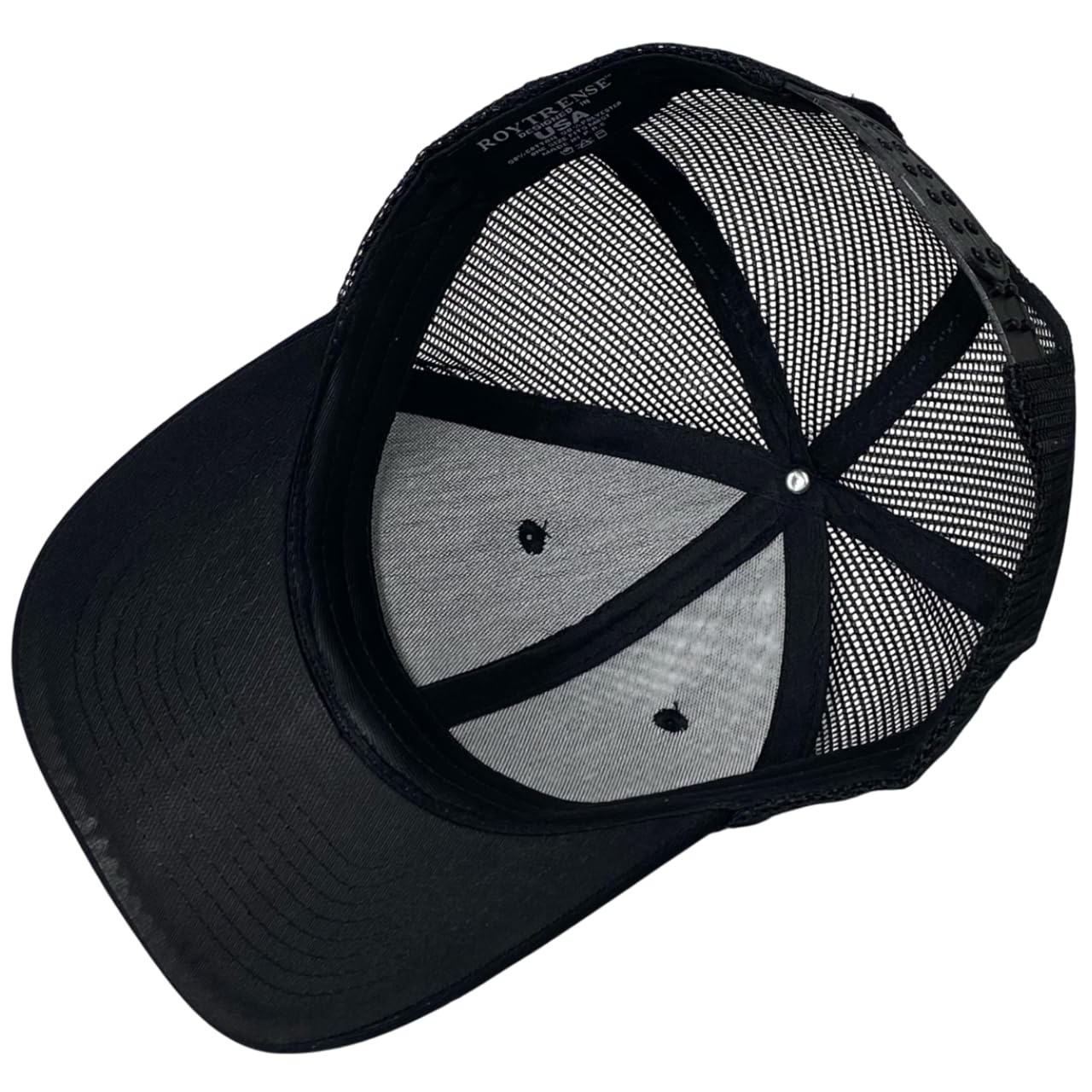 Classic Solid Black Mesh Trucker Hat - Adjustable Snapback Cap for Men & Women - Casual & Sporty Style