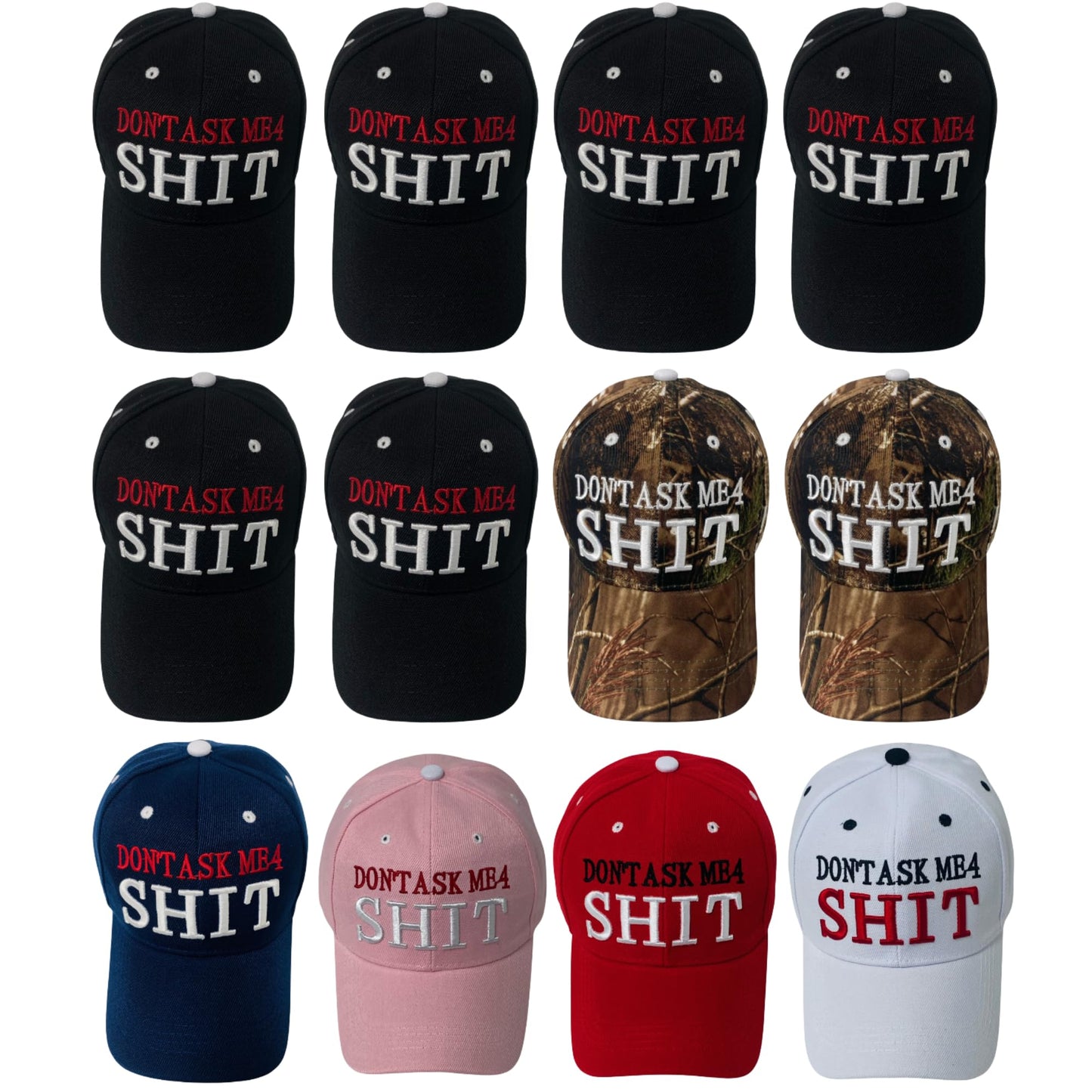 Funny Unisex Embroidered Don't Ask Me 4 Shit Novelty Baseball Cap