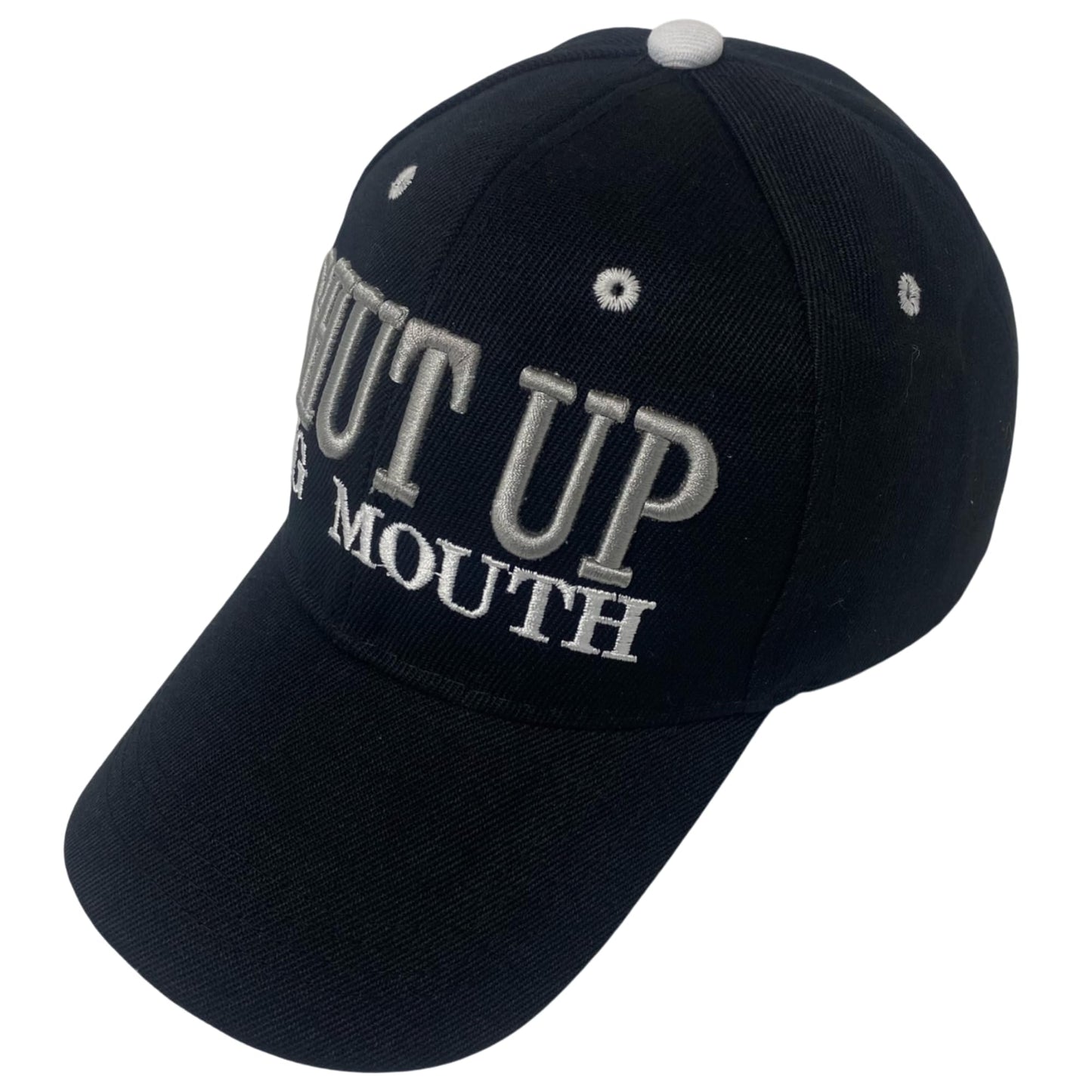 Funny Unisex Embroidered Shut Up Big Mouth Novelty Baseball Cap