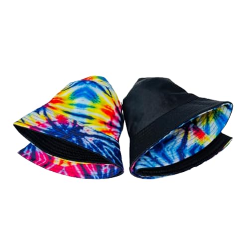 Unisex Bucket Hat Reversible Double-Side-Wear Packable for Travel, Outdoors, and Beach