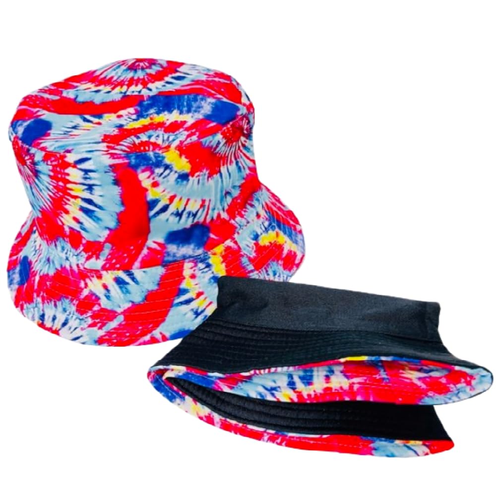 Unisex Bucket Hat Reversible Double-Side-Wear Packable for Travel, Outdoors, and Beach