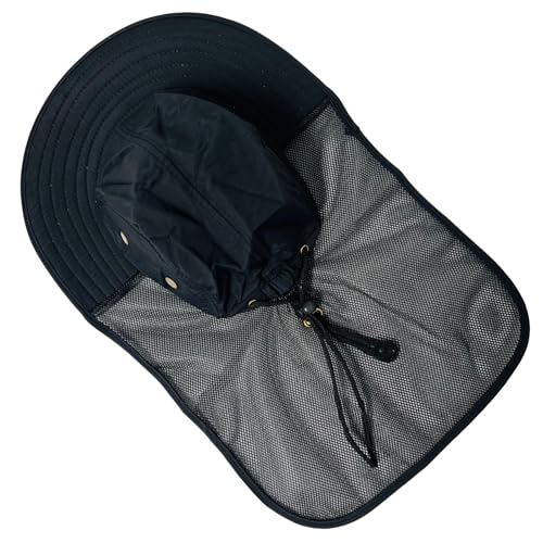 Packable and Adjustable Mesh Boonie Sun Hat with Mesh Neck Flap