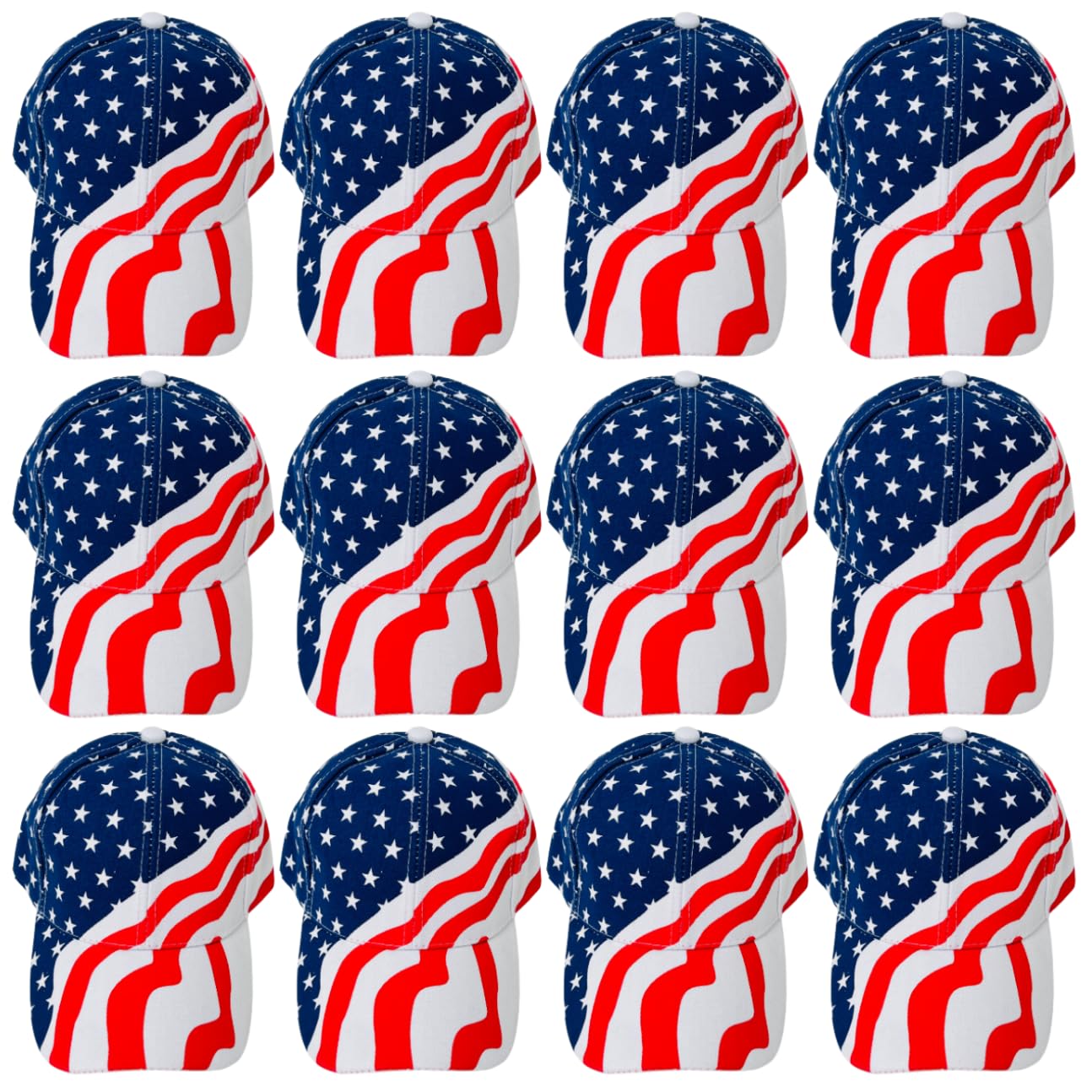 Roytrense Unisex American Flag Adjustable Baseball Cap