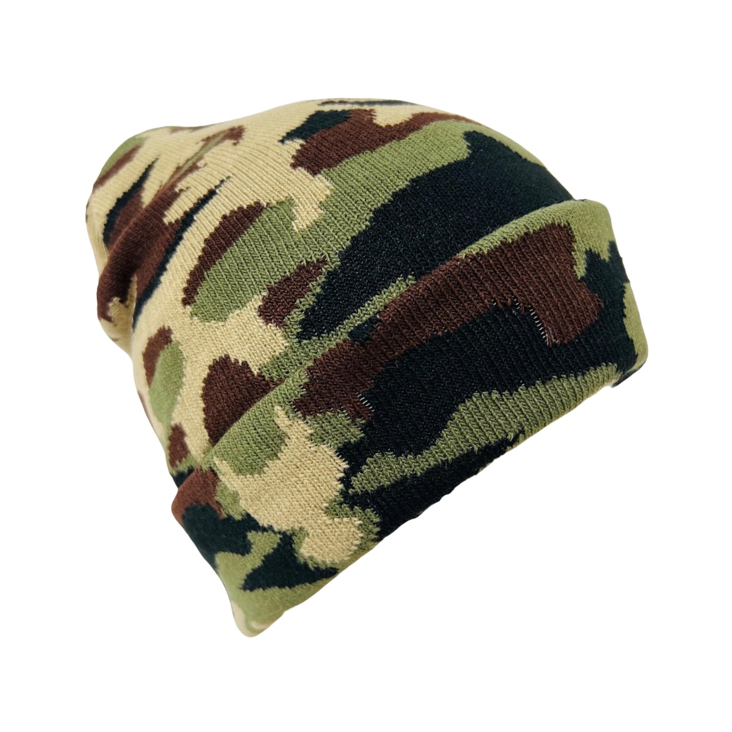 Roytrense Super Soft Child Unisex Camo Print Winter Knit Beanie