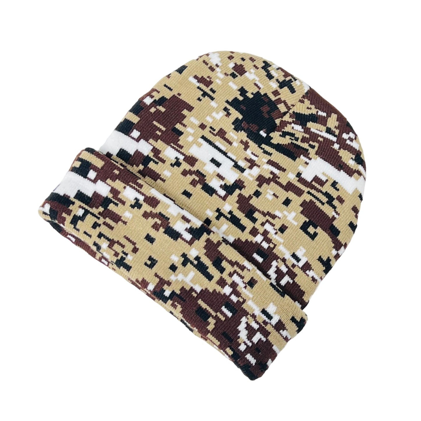 Roytrense Super Soft Child Unisex Camo Print Winter Knit Beanie