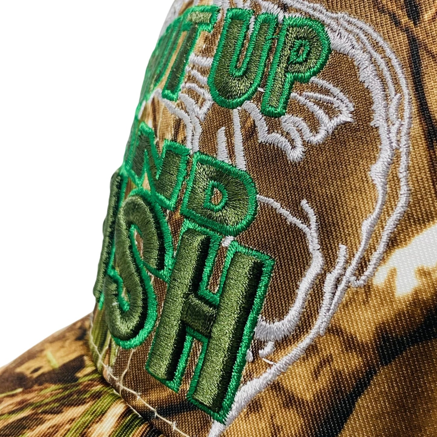 Roytrense Unisex Embroidered Shut Up and Fish Baseball Cap – Adjustable Outdoor Fishing Hat