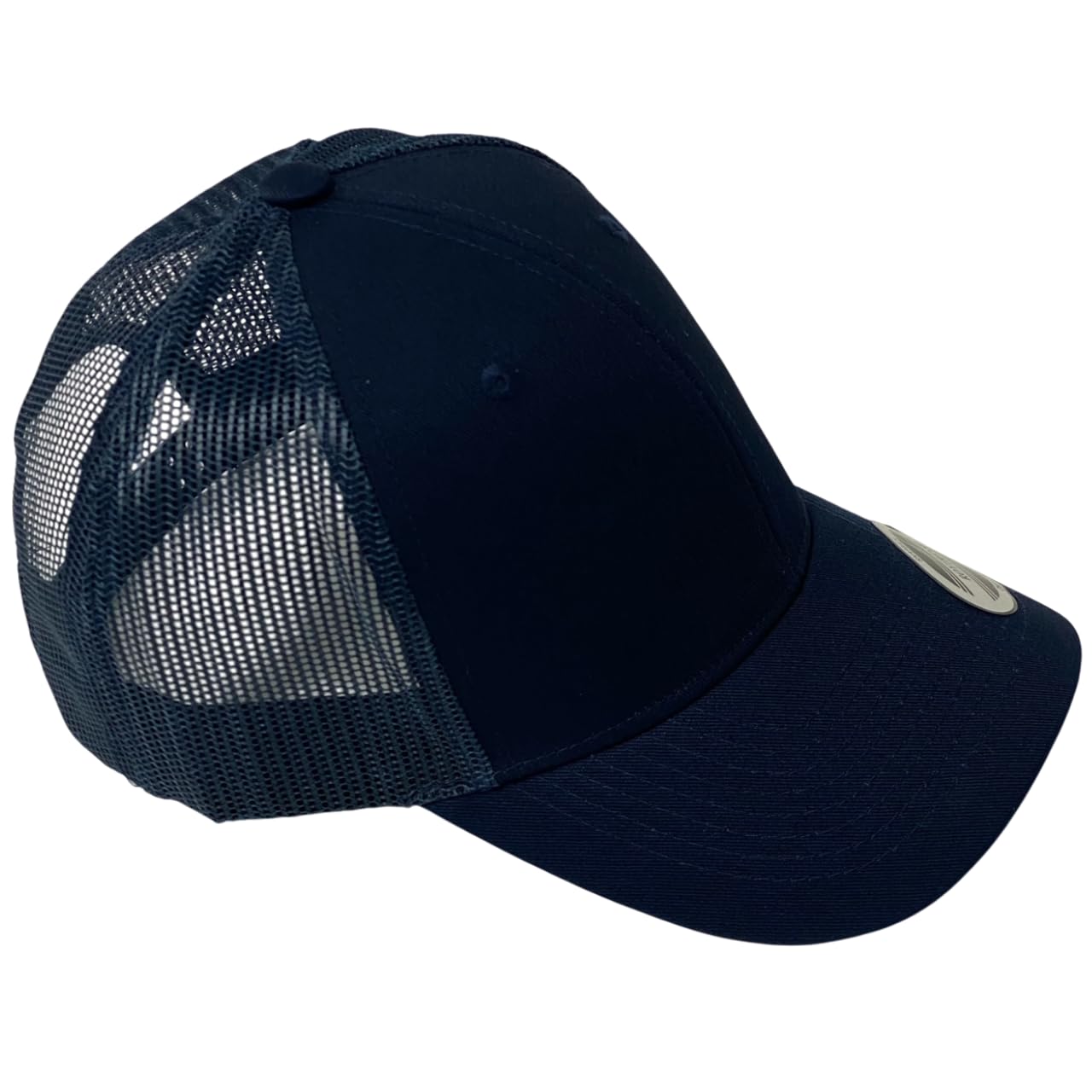 Classic Solid Color Mesh Trucker Hat - Adjustable Snapback Cap for Men & Women - Casual & Sporty Style
